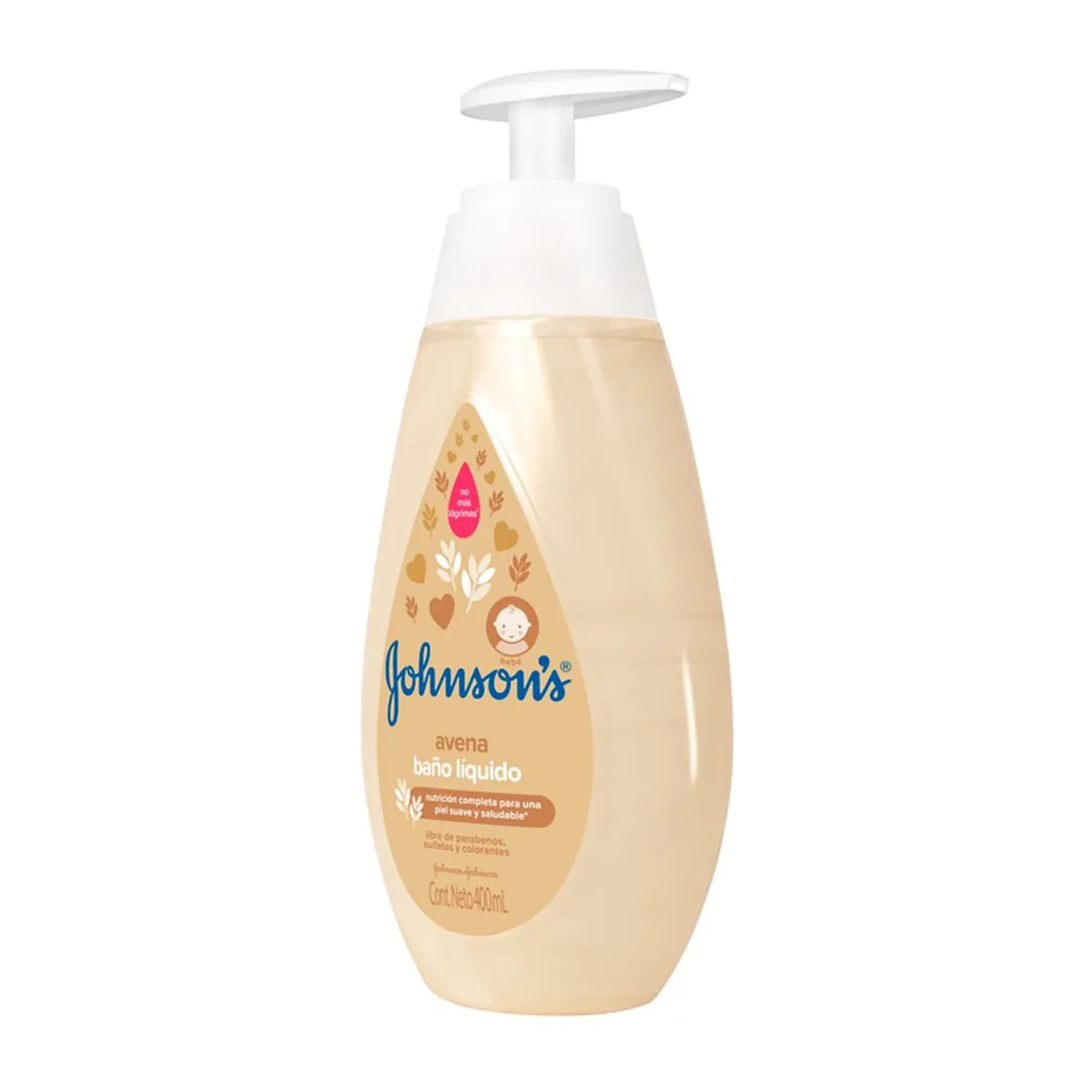 JOHNSON'S BABY - Baño Líquido Johnsons Avena Piel Suave y Saludable 400ml