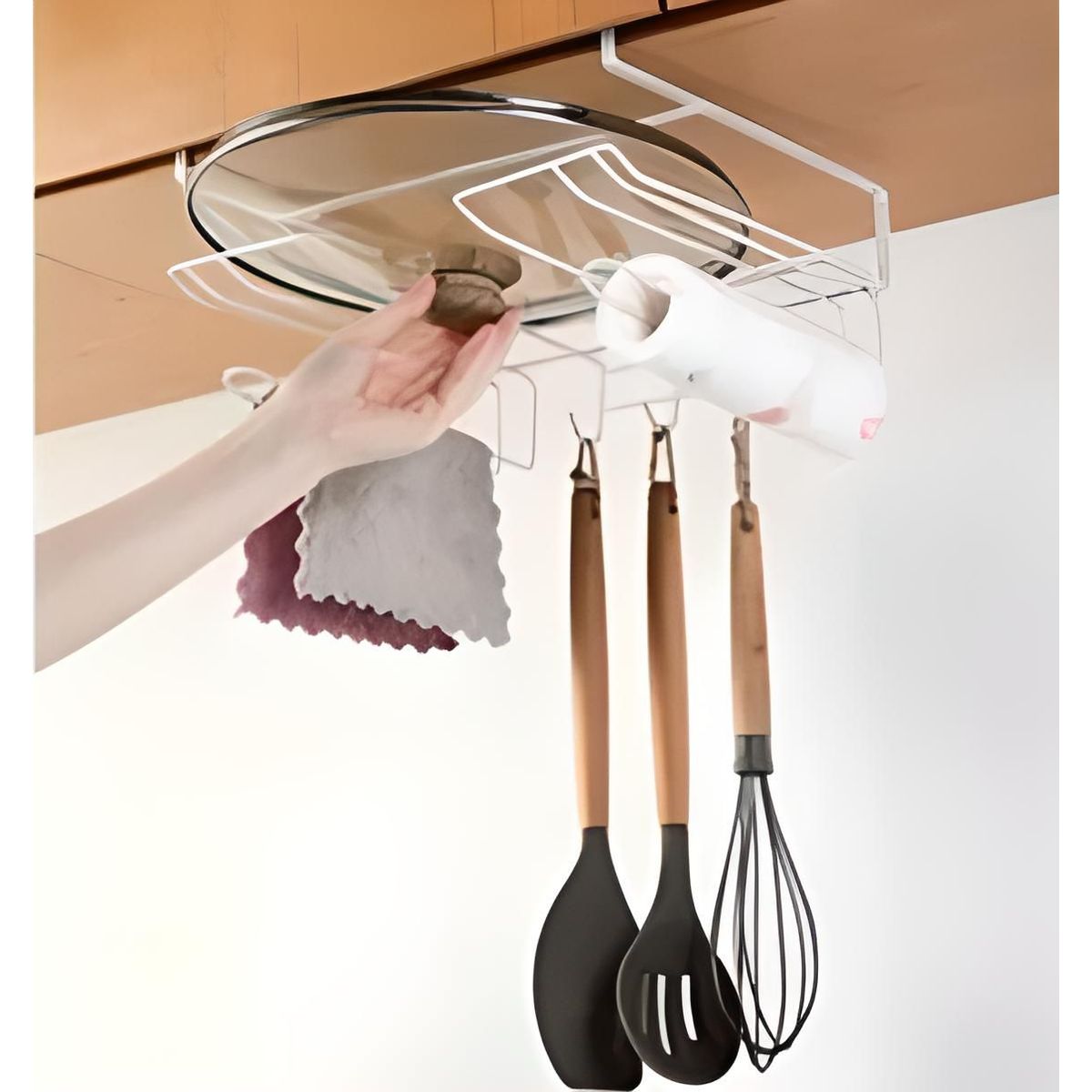 INSPIRA MARKET - Organizador de Tapas y Cucharones Multiuso