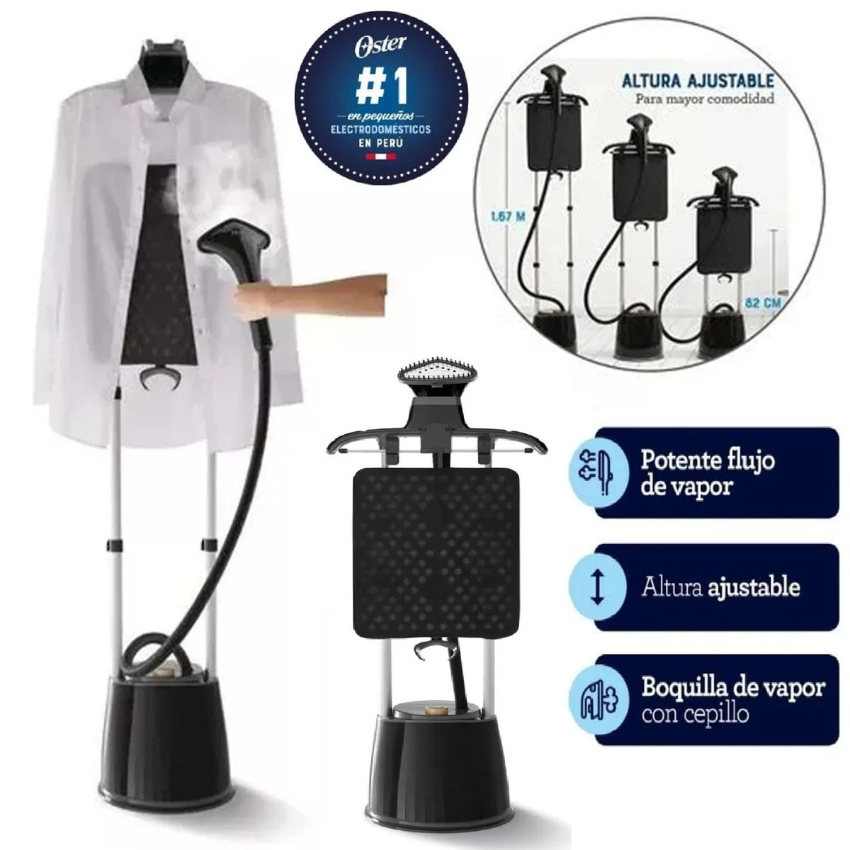 OSTER - Vaporizador de Prendas con Tabla de Soporte 1800 Wats GCSTGS7050