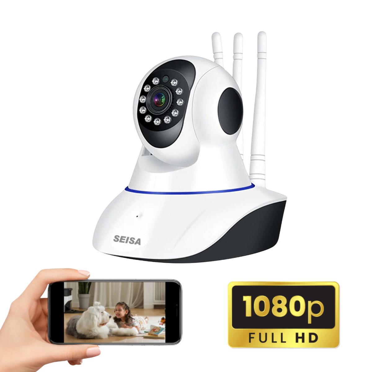 SEISA - CAMARA DE SEGURIDAD IP WIFI PARA INTERIOR SEISA I100