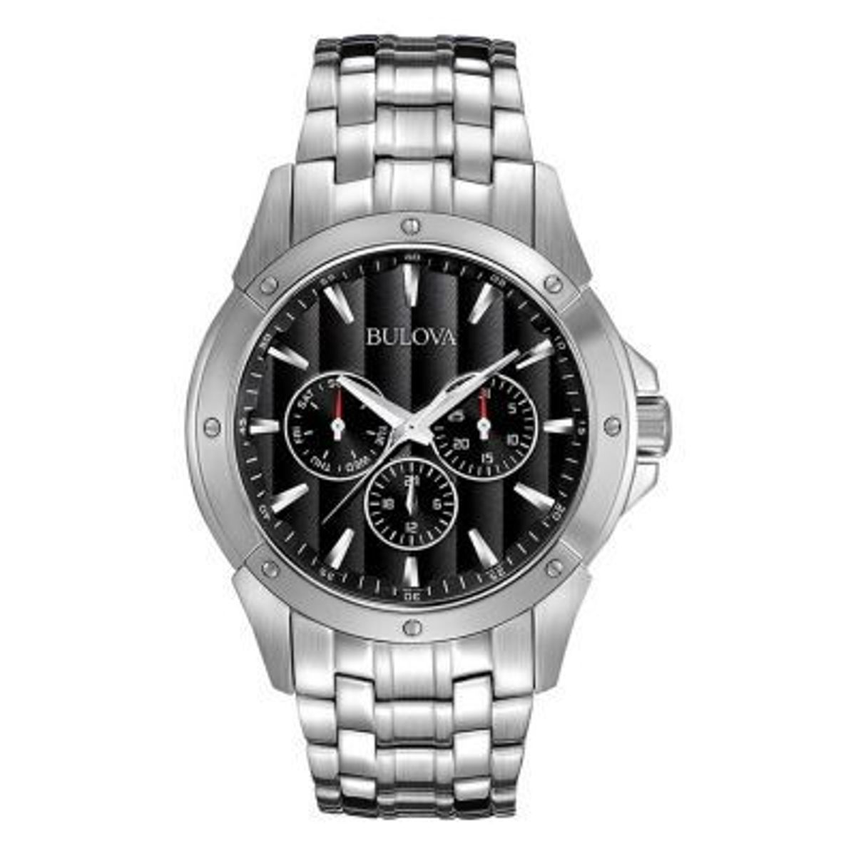 BULOVA - Reloj Bulova Acero Plateado con Negro 96C107