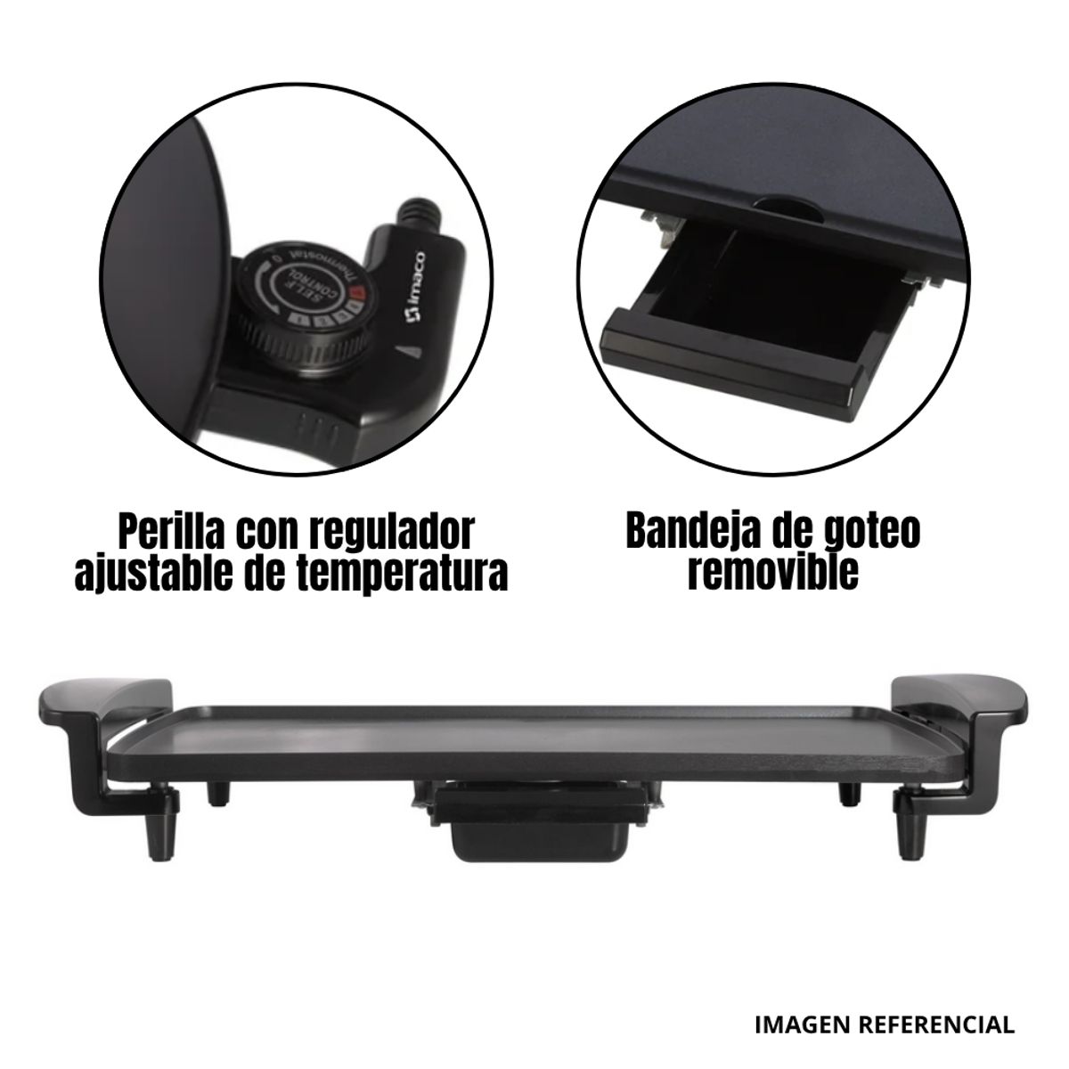 IMACO - Plancha Freidora Imaco Mod IG5025 - NEGRO