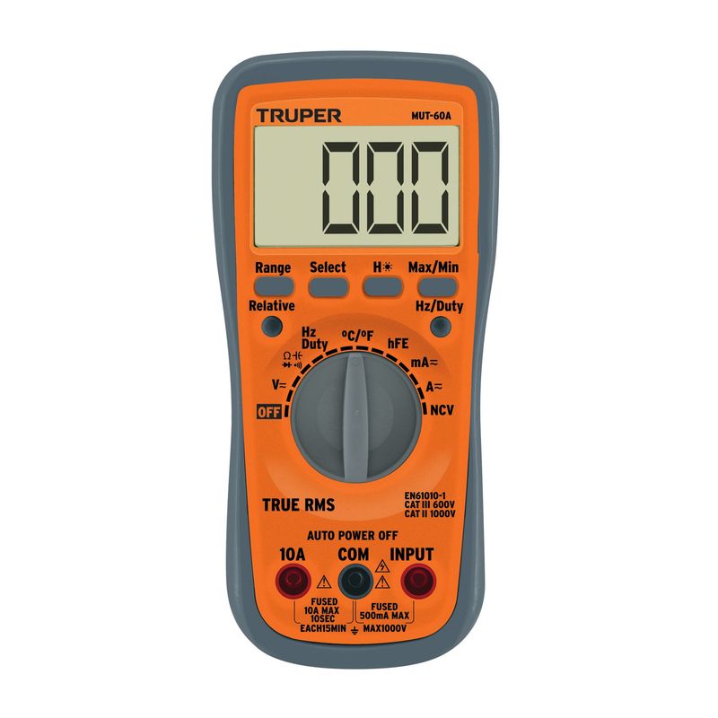 TRUPER - Multimetro profesional con RMS verdadero y auto rango Deluxe