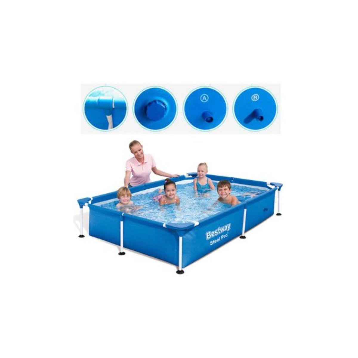 BESTWAY - Piscina Rectangular 221m x 150m x 43cm