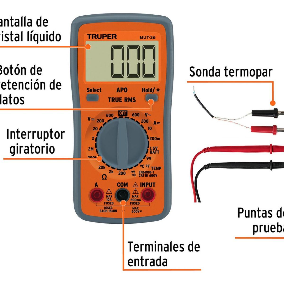 TRUPER - Multímetro digital profesional