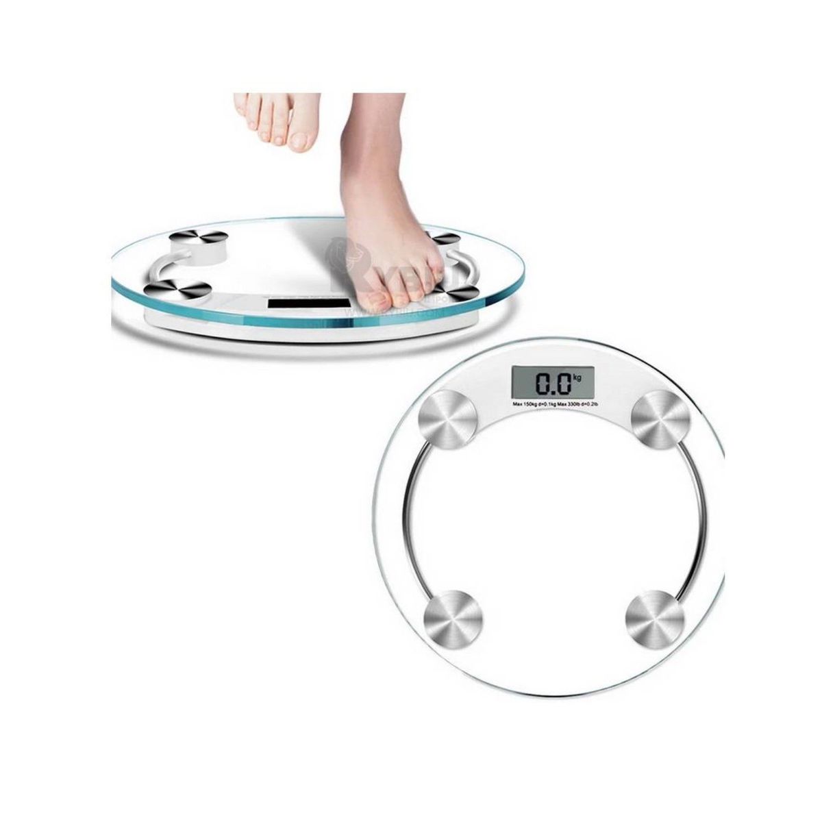 INSPIRA MARKET - Balanza digital transparente 180kg