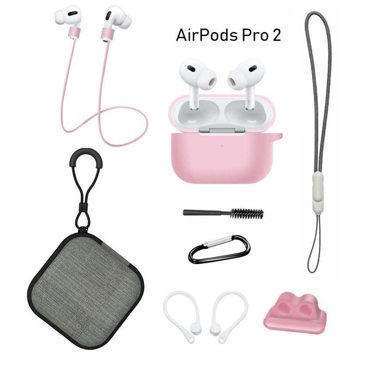 GENERICO - Case Estuche Funda Protector para Apple AirPods Pro 2 - 2da Generación