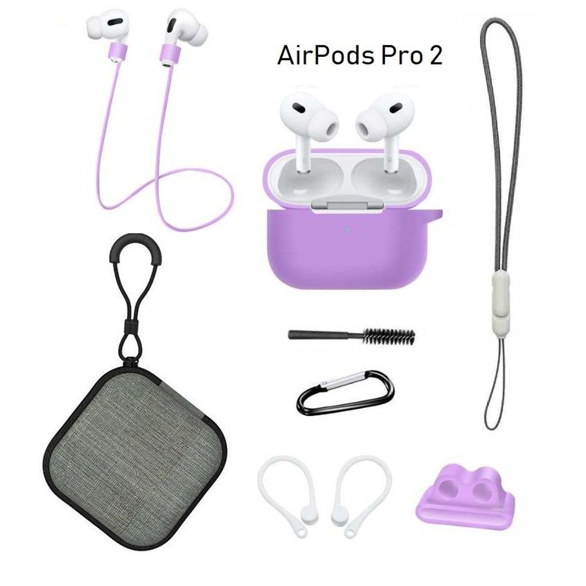 GENERICO - Case Estuche Funda Protector para Apple AirPods Pro 2 - 2da Generación