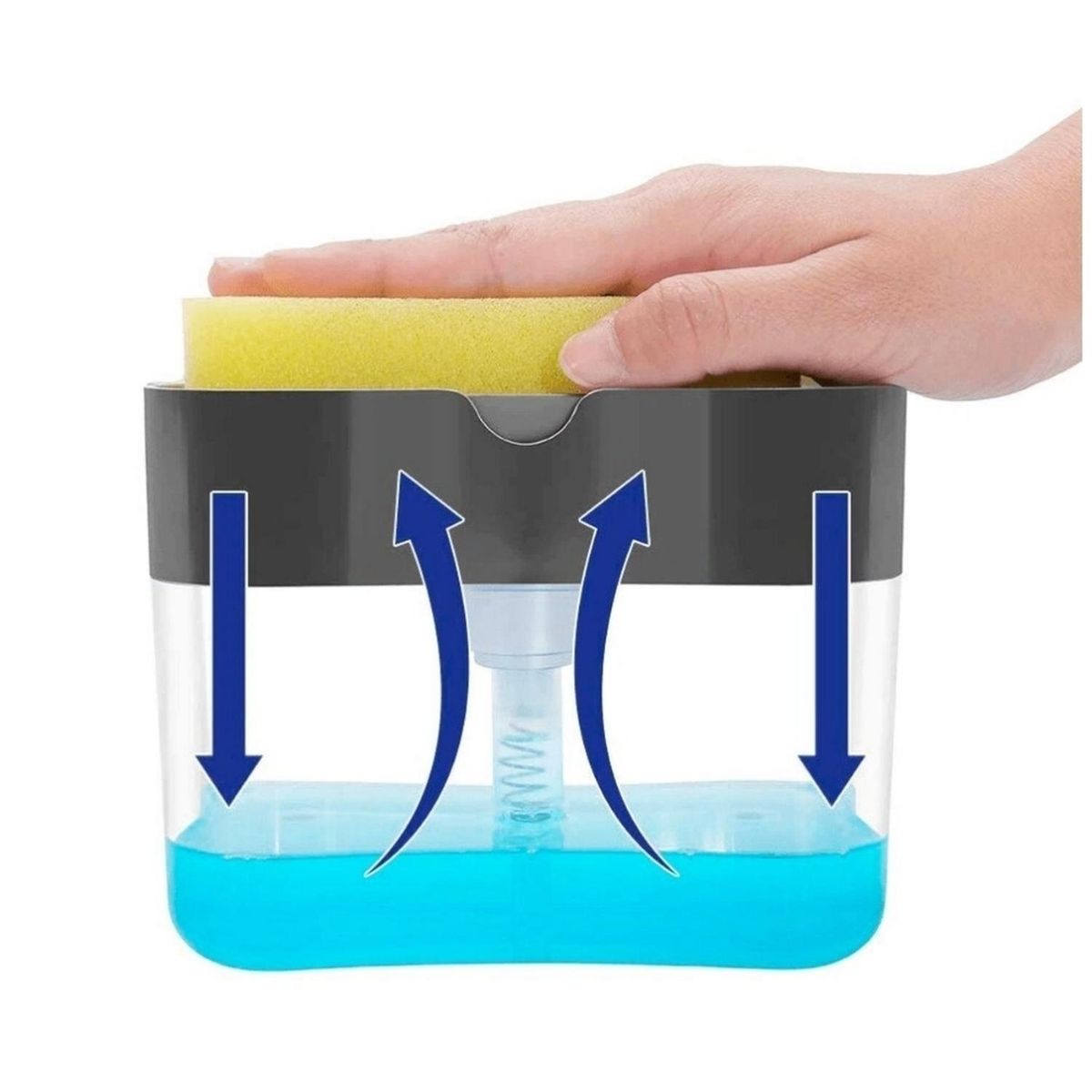 MINARI - Dispensador de Jabón Líquido para Cocina Baño Y Esponja 561D