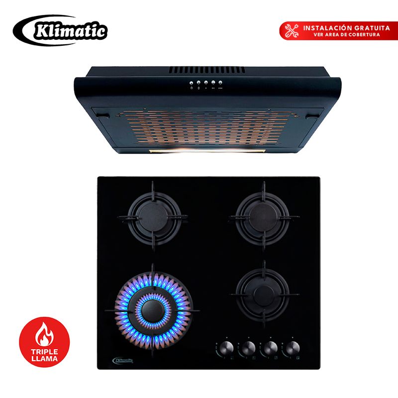 KLIMATIC - Combo:Cocina Empotrable Nina60  +Campana Extractora IWH101NE
