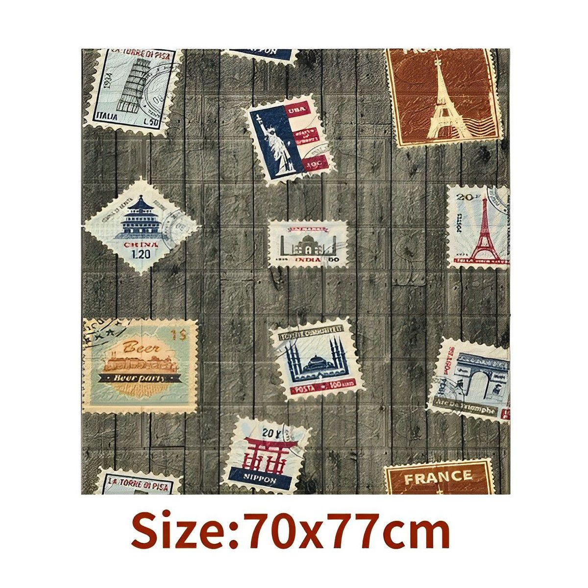 INSPIRA MARKET - Papel Tapiz Mural Decorativo Rústico Piedra Ladrillo x 1 und