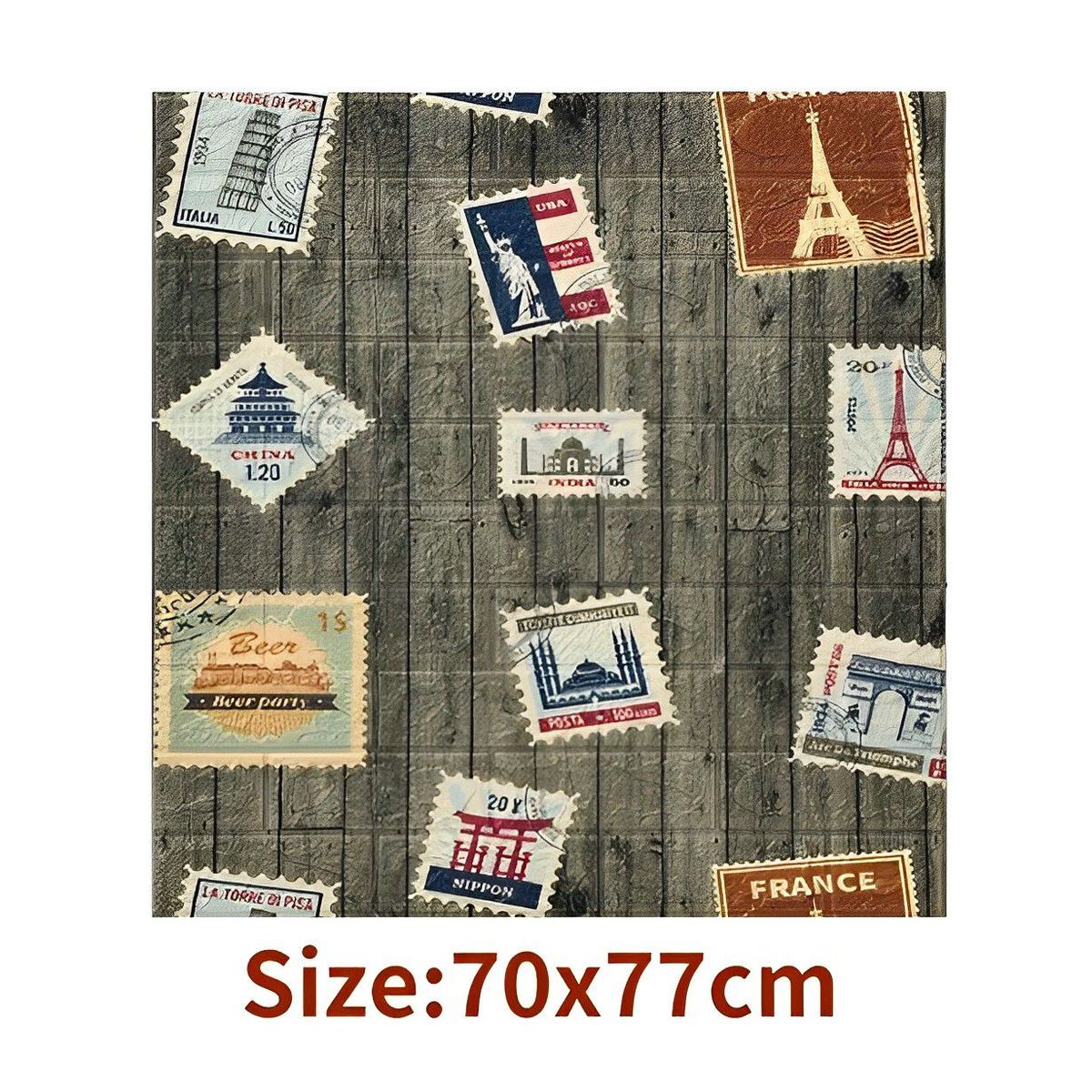 INSPIRA MARKET - Papel Tapiz Mural Decorativo Rústico Piedra Ladrillo x 1 und