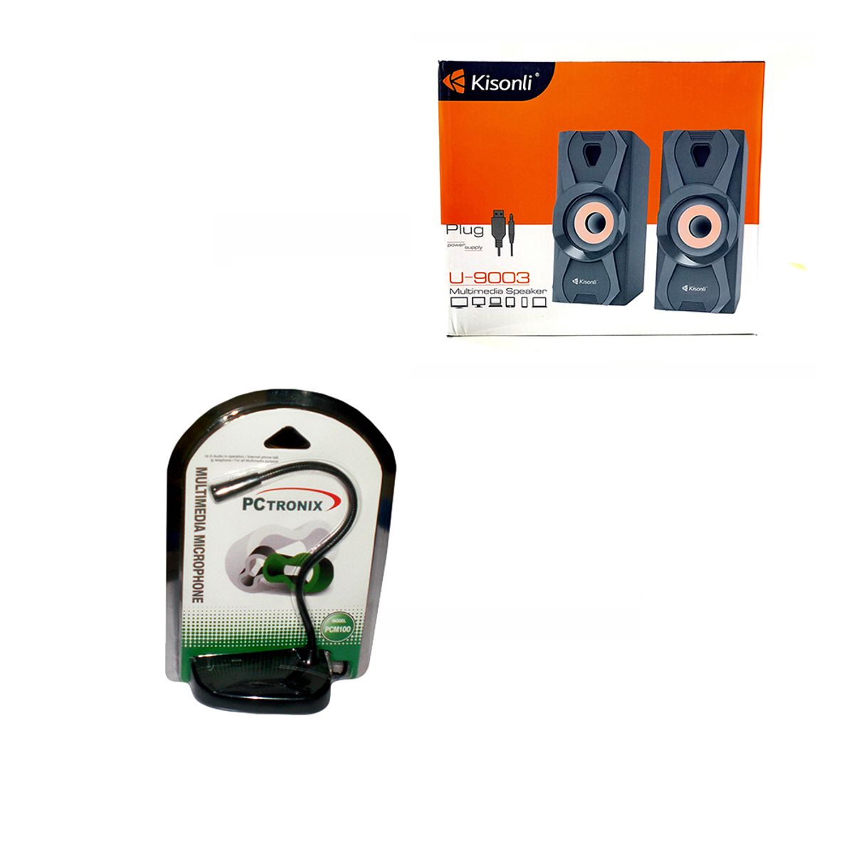 pctronix - COMBO MICROFONO PARLANTES - PARA TU PC O LAPTOP