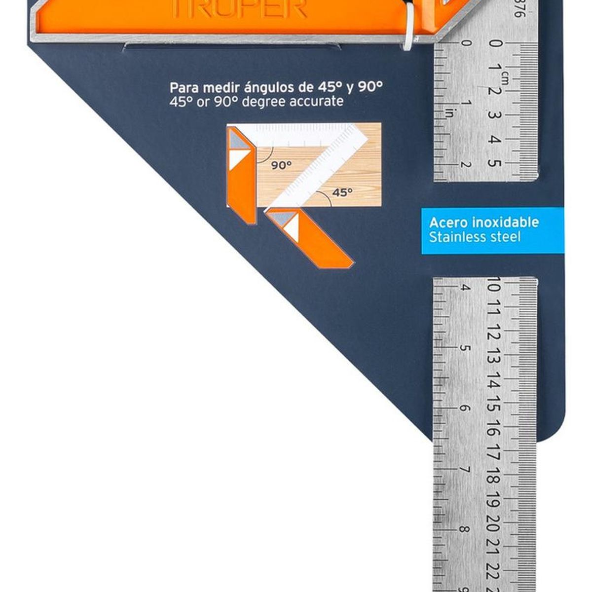 TRUPER - Escuadra para carpintero mango de aluminio 12 Truper