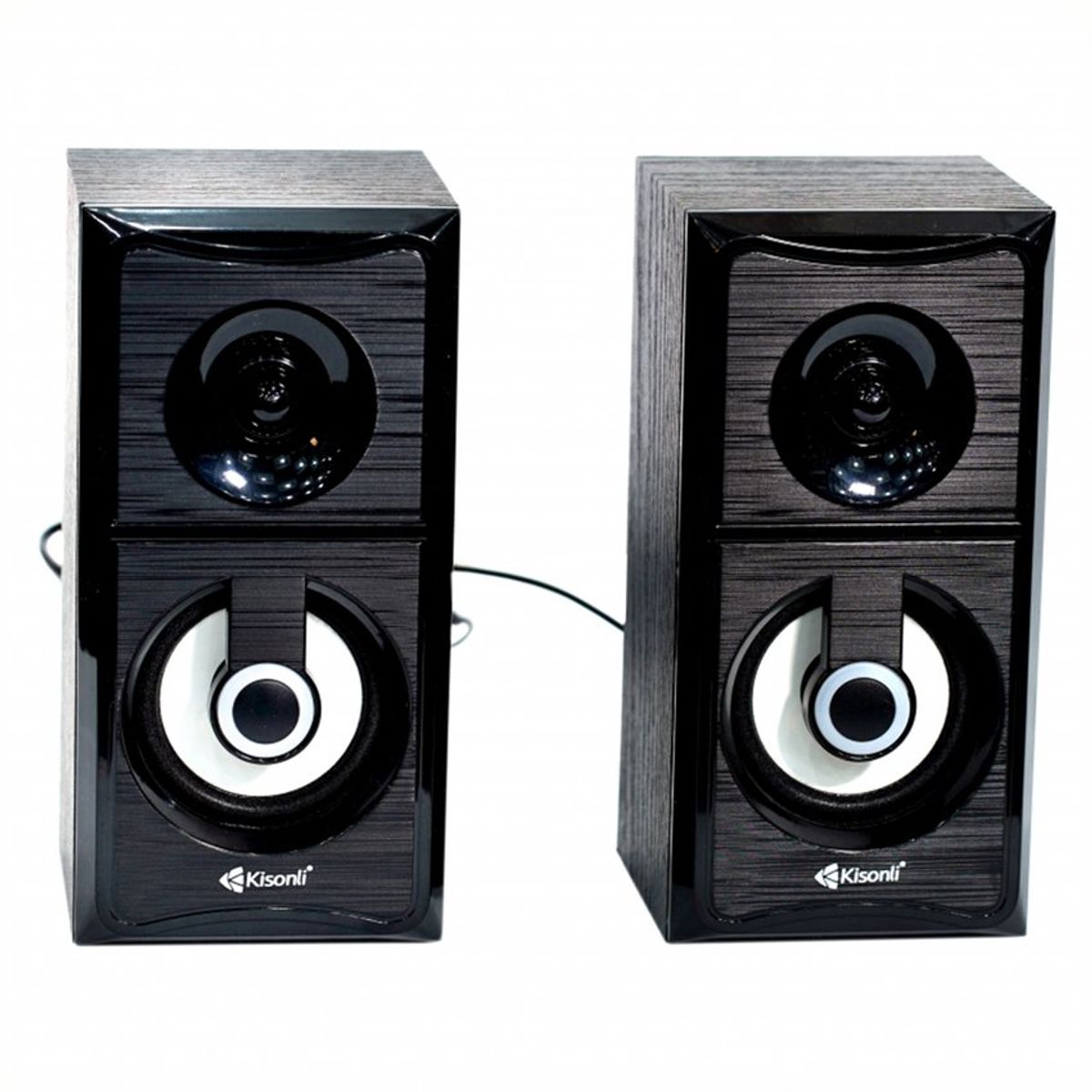 KISONLI - Parlante Stereo LED 2.0 - para PC Laptop Tablet Cel MP4 - BASS BOOST