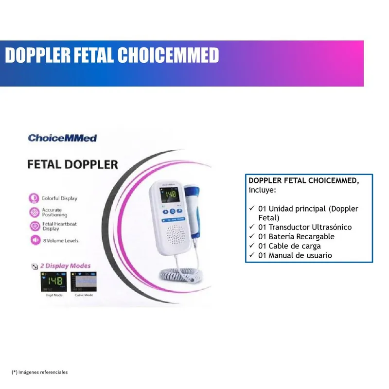 CHOICEMMED - DOPPLER FETAL CHOICEMMED - MONITOR CARDIACO PRENATAL