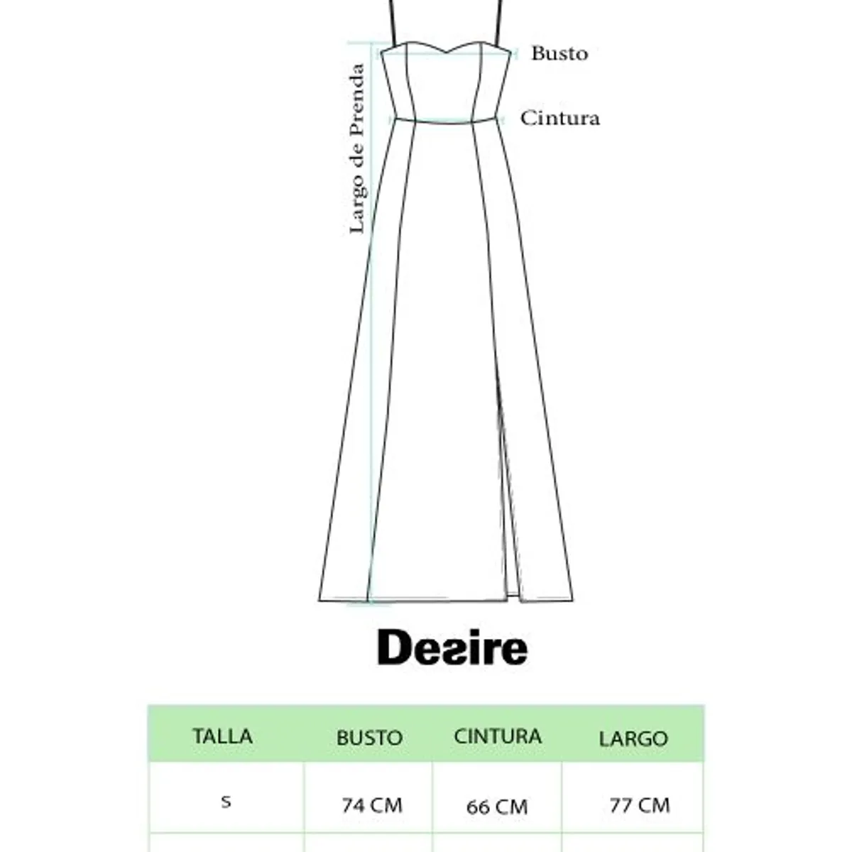 DESIRE - Vestido Largo Naomy Mujer Desire