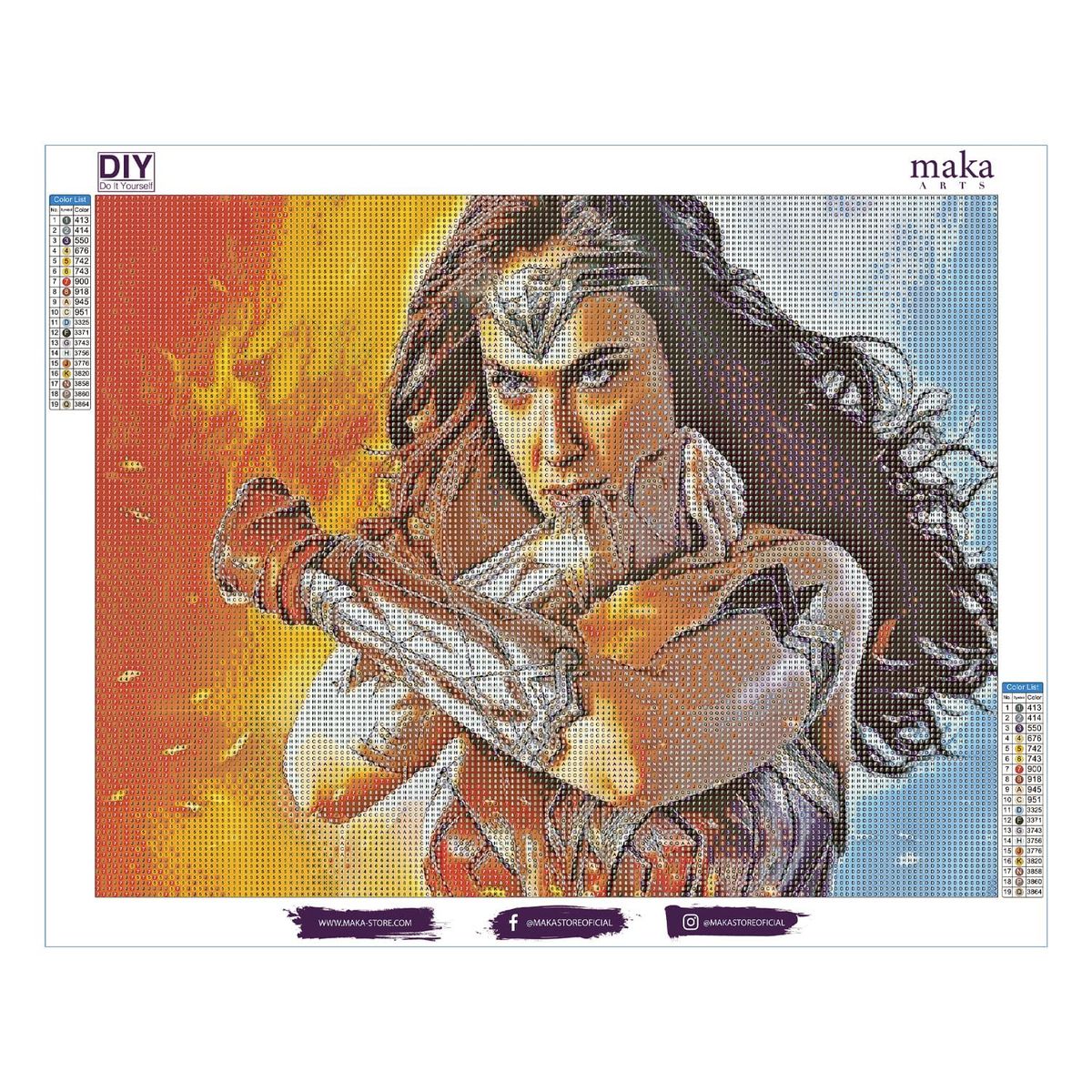 MAKA - DIAMOND PAINTING JOINING BATTLE 40x50 CM  MAKA