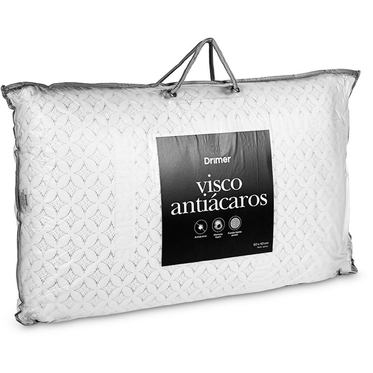 DRIMER - Drimer almohada visco antiacaros 60x40cm