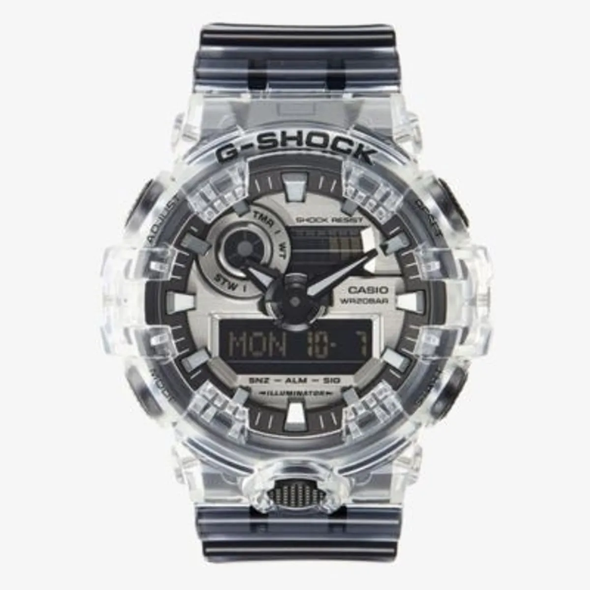 G-SHOCK - Reloj G-Shock Resina Gris Oscuro Transparente GA-700SK-1ADR