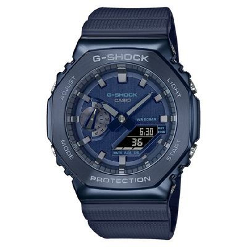 G-SHOCK - Reloj G-Shock Acero Azul con Resina Azul GM2100N-2A