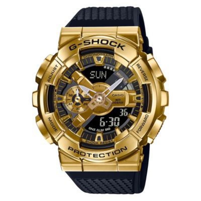 G-SHOCK - Reloj G-Shock Acero Dorado con Resina Negra GM-110G-1A9