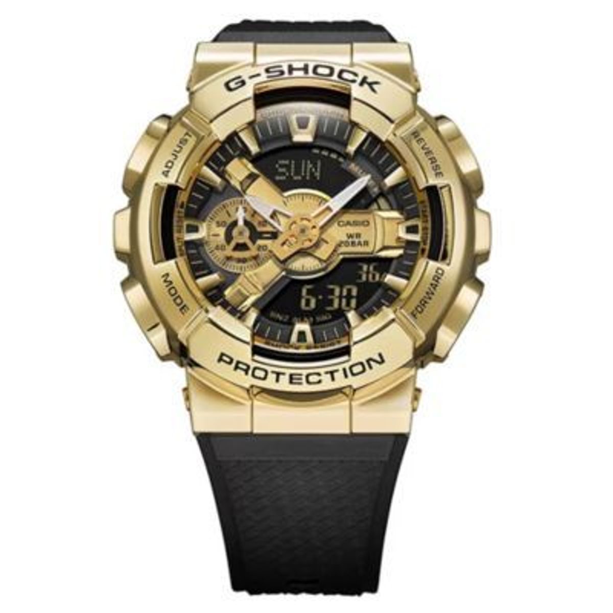 G-SHOCK - Reloj G-Shock Acero Dorado con Resina Negra GM-110G-1A9