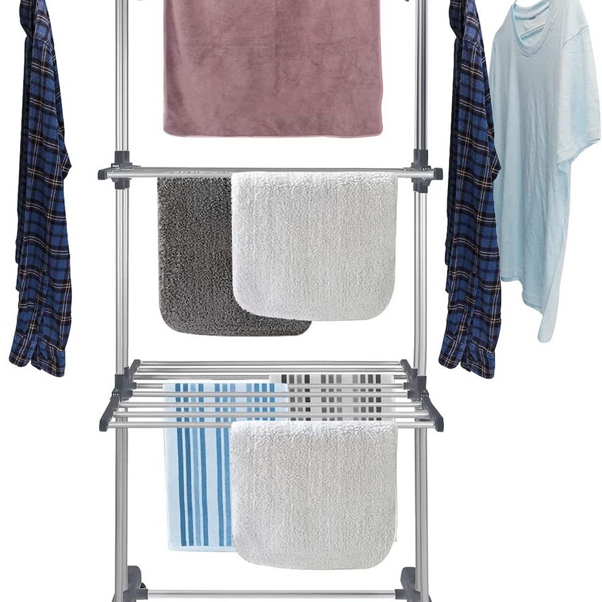 GENERICO - Tendedero de ropa plegable 3 niveles