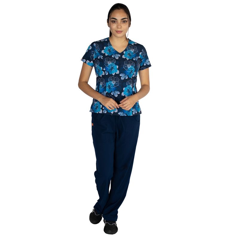 TWELVE - Twelve - conjunto  Venecia diseño flores azules - azul navy