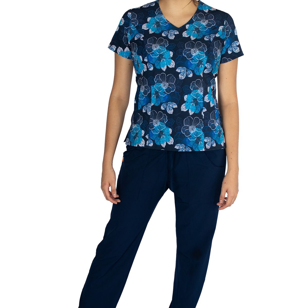 TWELVE - Twelve - conjunto  Venecia diseño flores azules - azul navy
