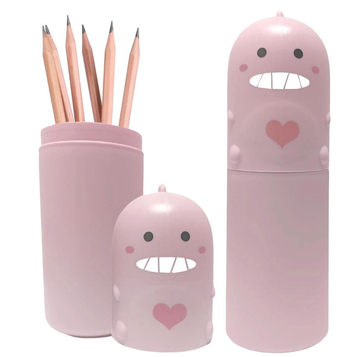 MINARI - Cartuchera Estuche de Colores Escolar Niños Dino Rosa 282E