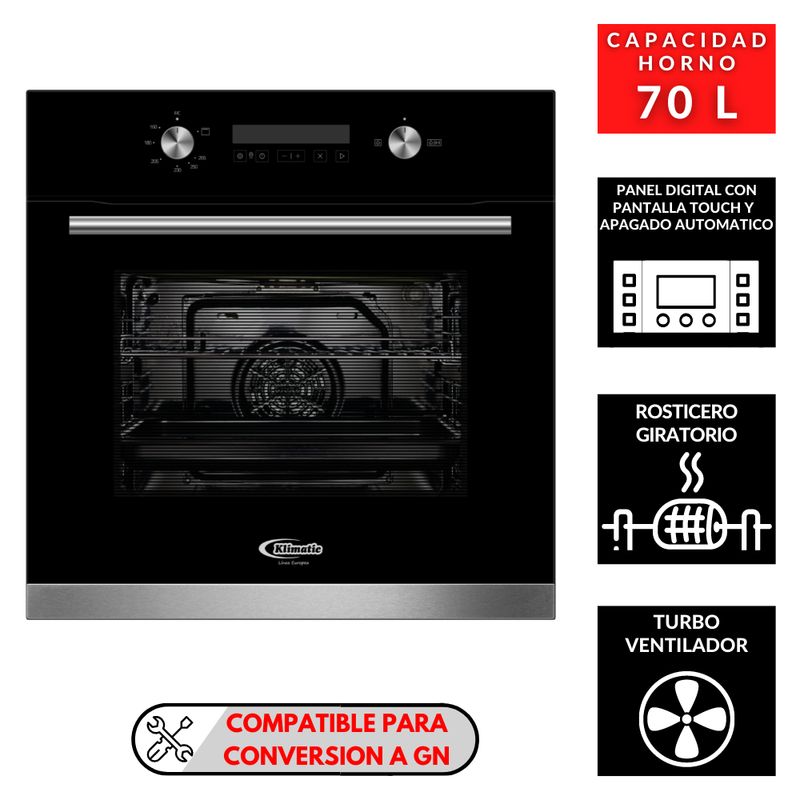 KLIMATIC - Horno Empotrable a gas BONN 70LTS