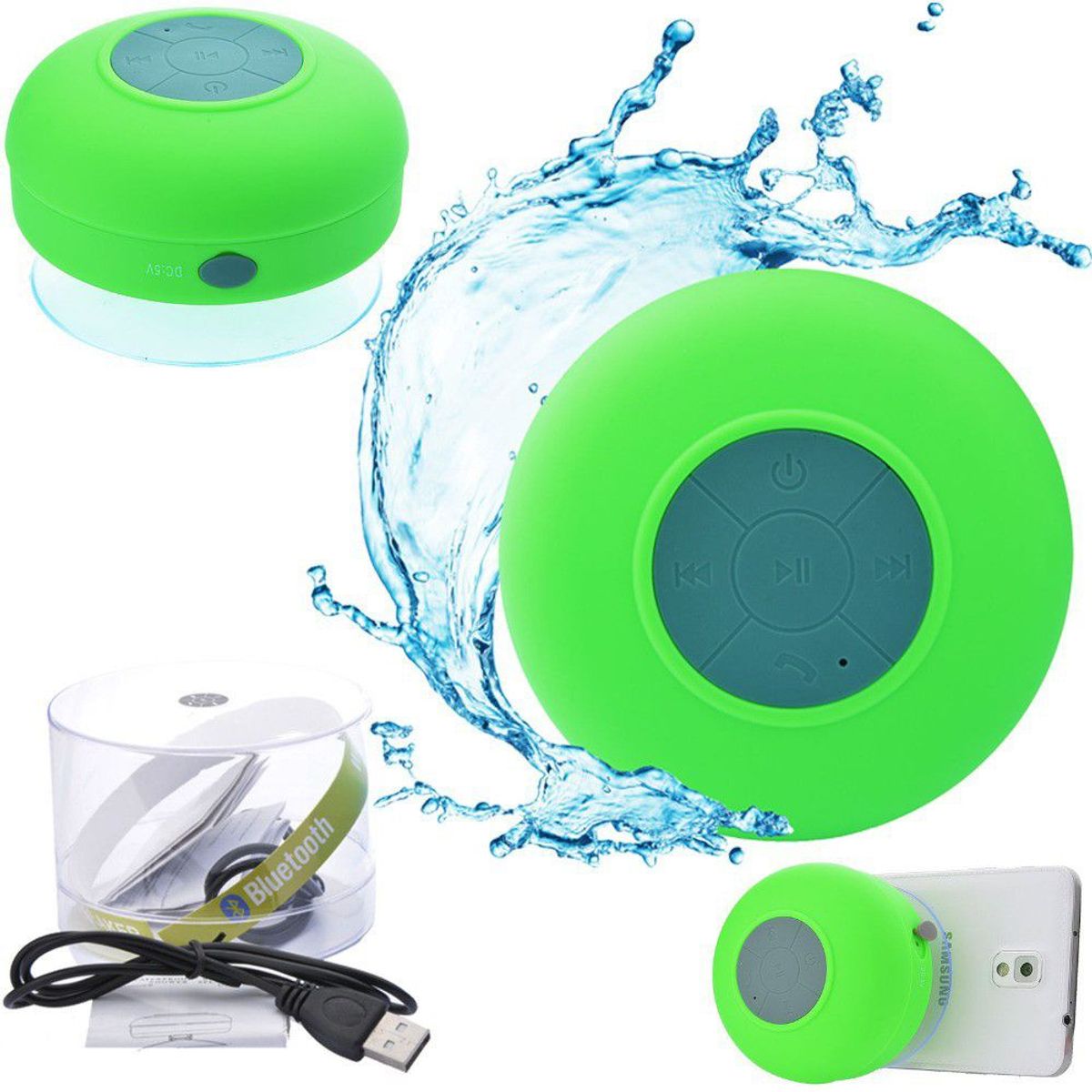 GENERICO - Parlante Acuático Bluetooth Manos Libres Micrófono Ducha