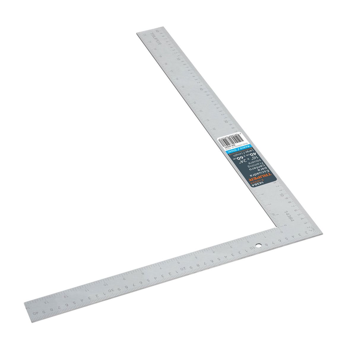 TRUPER - Escuadra grande de Acero 16x24 pulgadas - Truper