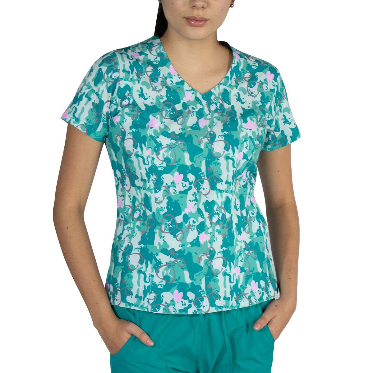 TWELVE - Twelve - conjunto  Venecia diseño camuflado  corazones  - verde jade