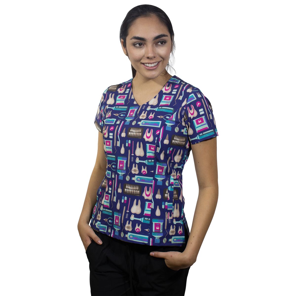 TWELVE - Twelve - conjunto  Venecia diseño dientes  - azul acero