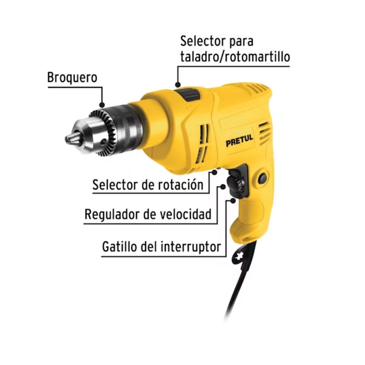 TRUPER - Taladro Percutor Profesional 550W 12 Pretul