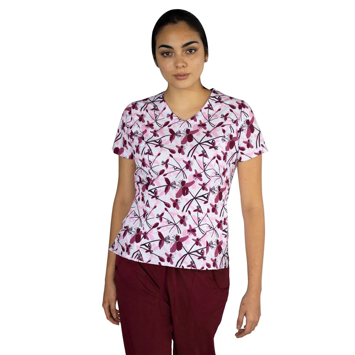 TWELVE - Twelve - conjunto  Venecia diseño flores  - guinda