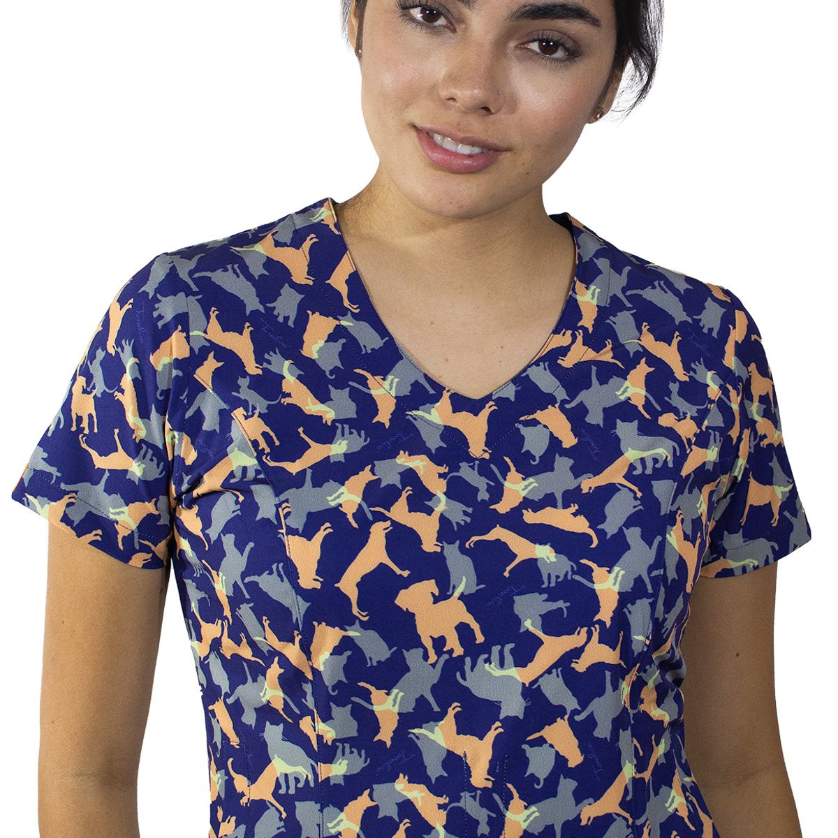 TWELVE - Twelve - conjunto  Venecia diseño perros y gatos  - azul acero