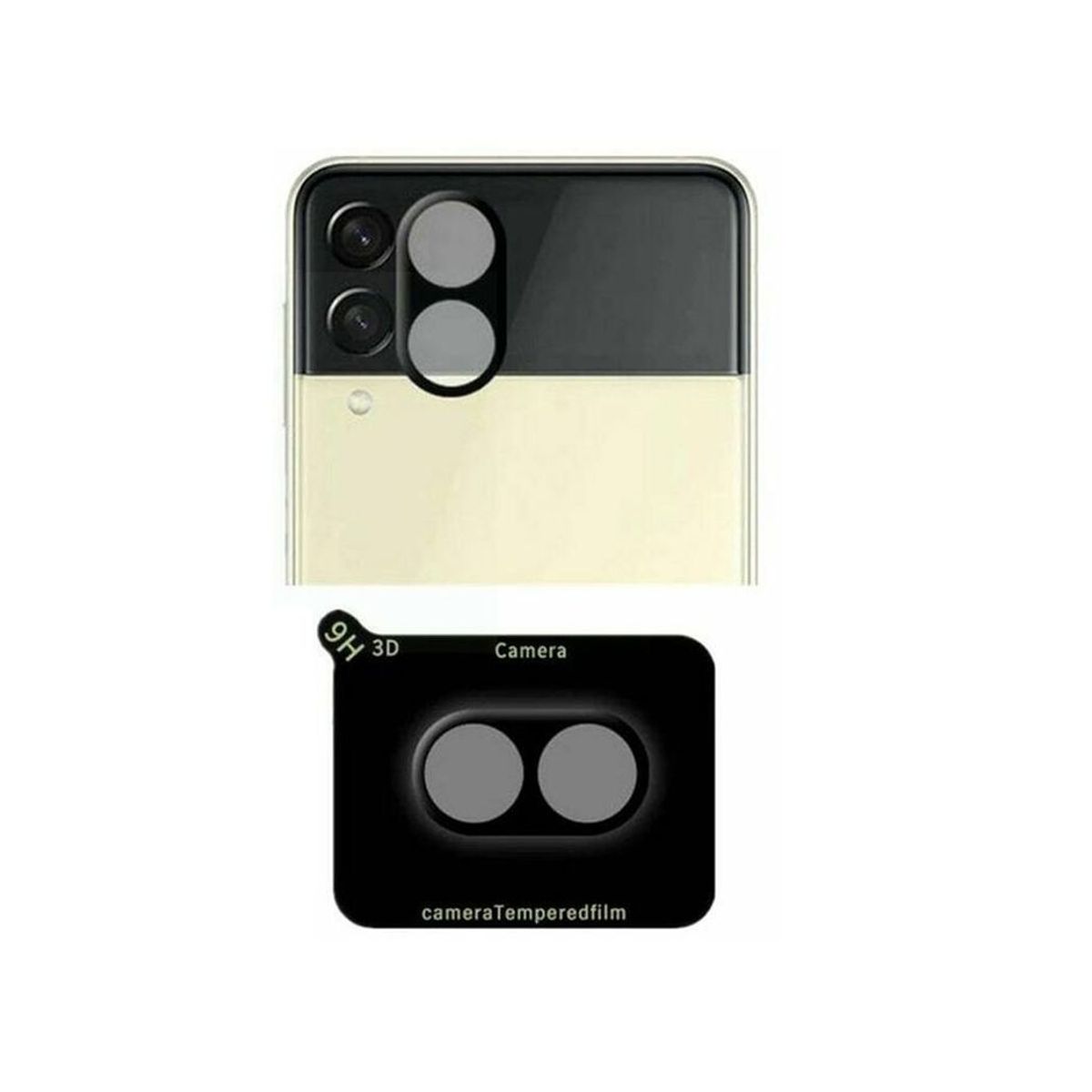 GENERICO - Vidrio Protector de Cámara para Samsung Z Flip 3 Negro