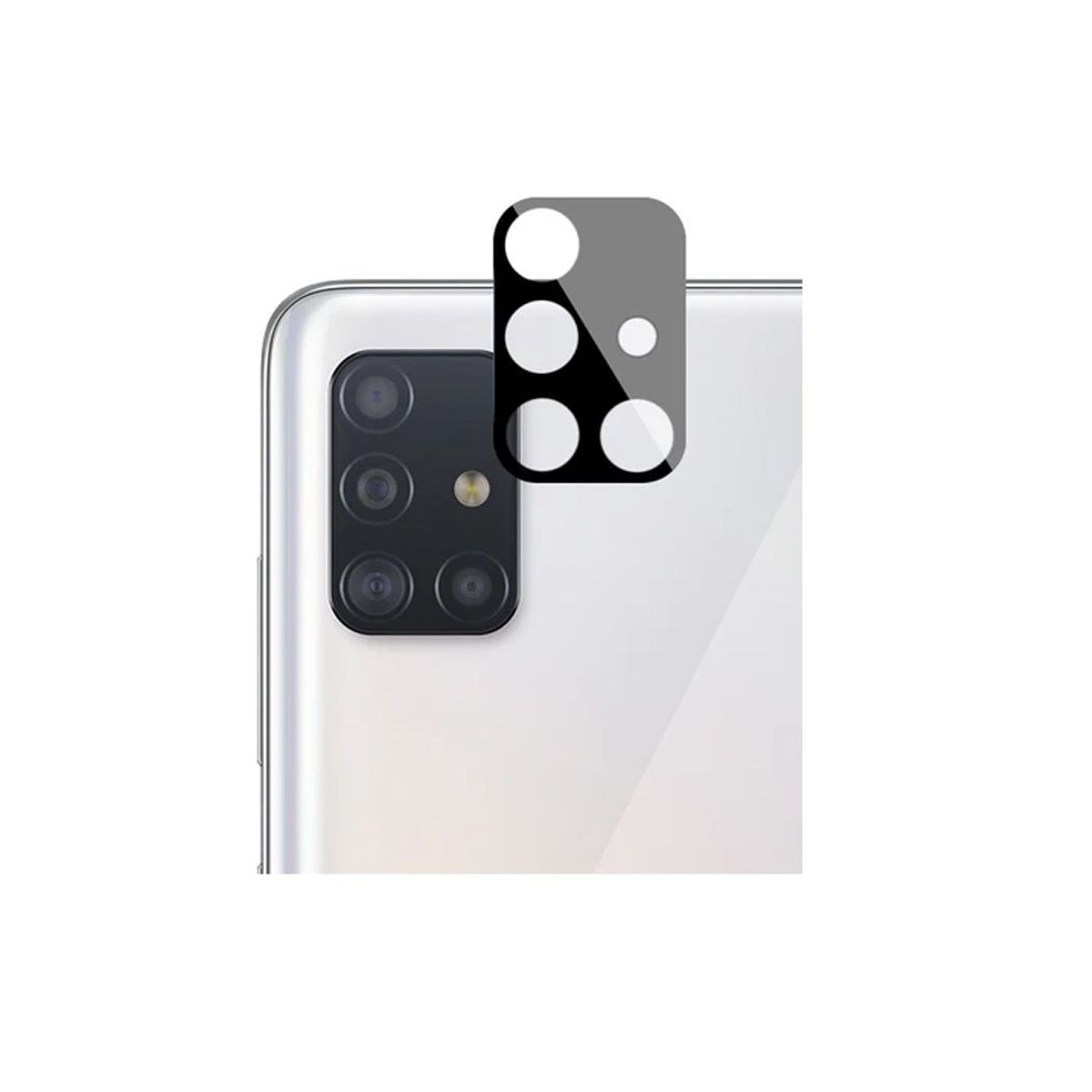 GENERICO - Vidrio Protector de Cámara para Samsung A51 Negro