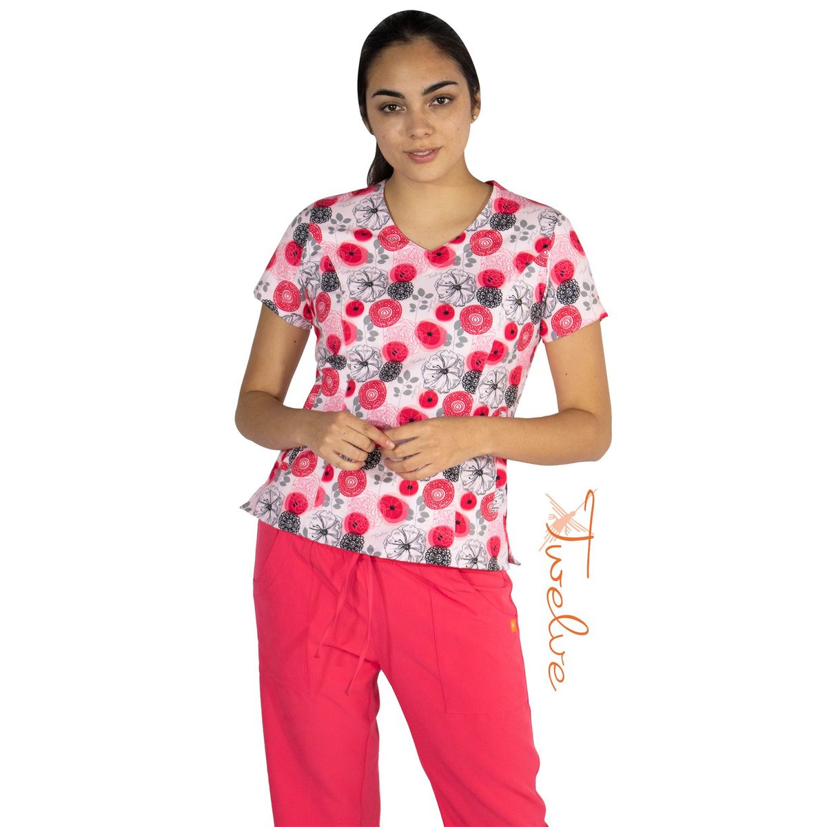 TWELVE - Twelve - conjunto  Venecia diseño flores- coral