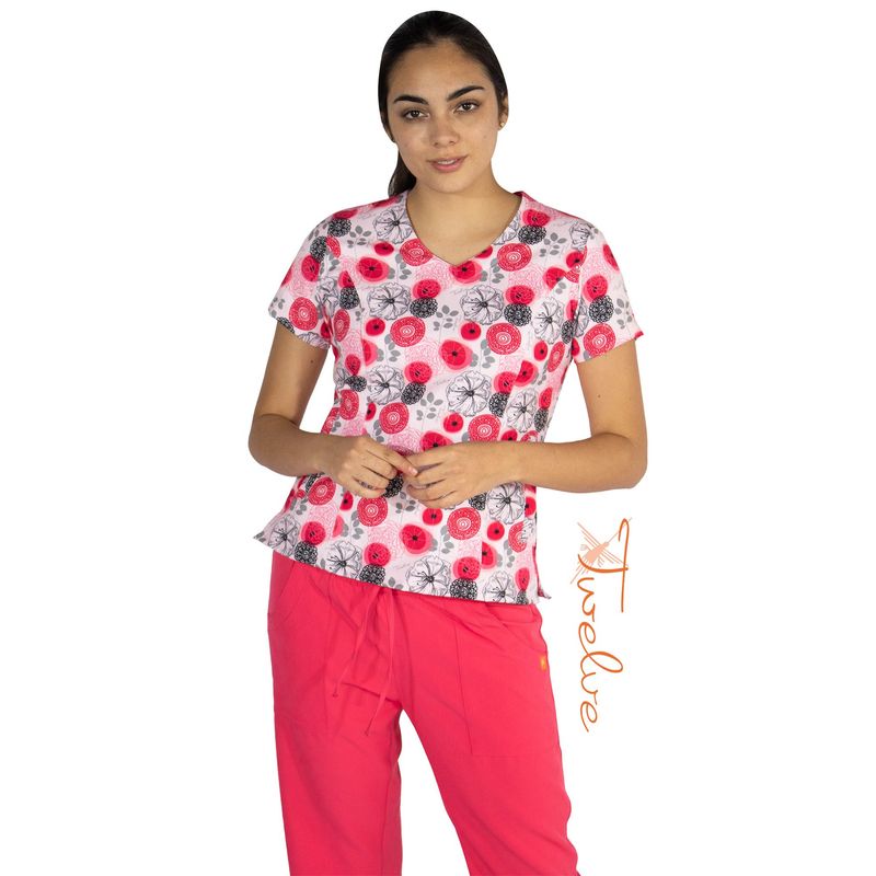 TWELVE - Twelve - conjunto  Venecia diseño flores- coral