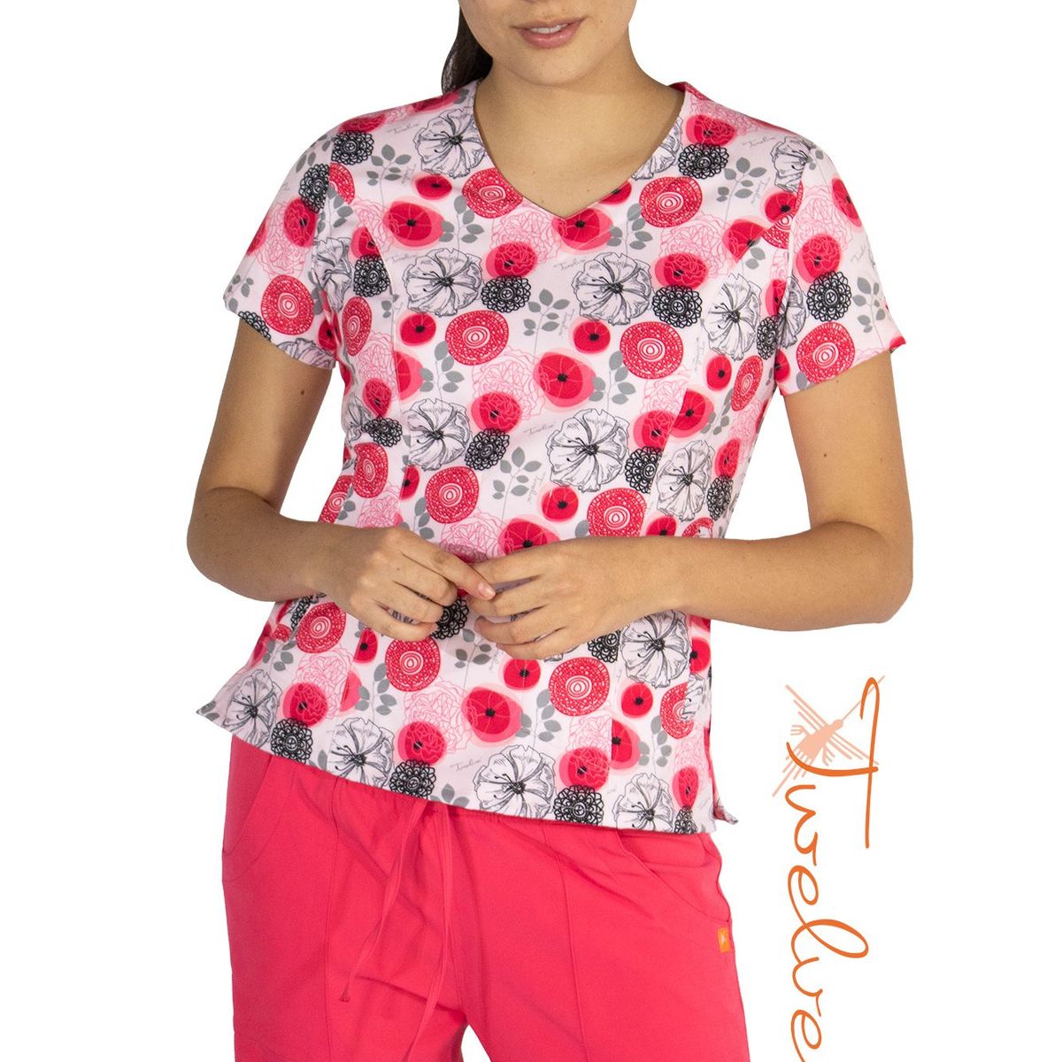 TWELVE - Twelve - conjunto  Venecia diseño flores- coral