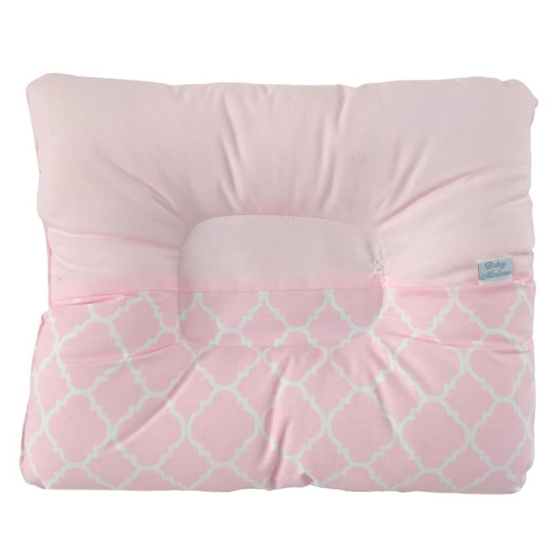 BABY MERINOS - Almohada Bebe anti-cabeza plana - Rombo - Rosado