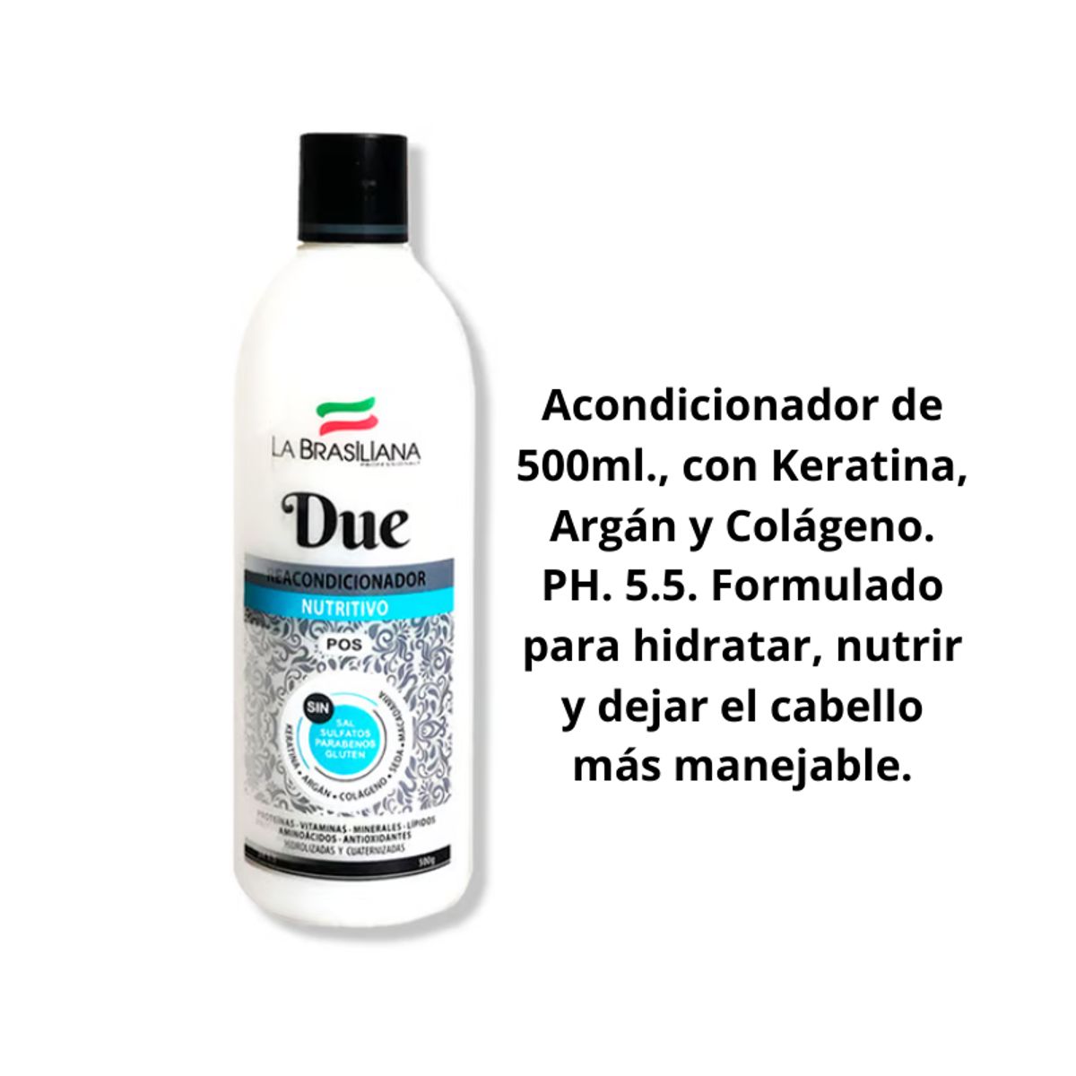 LA BRASILIANA - Acondicionador Sin Sal Post Alisado - LA BRASILIANA