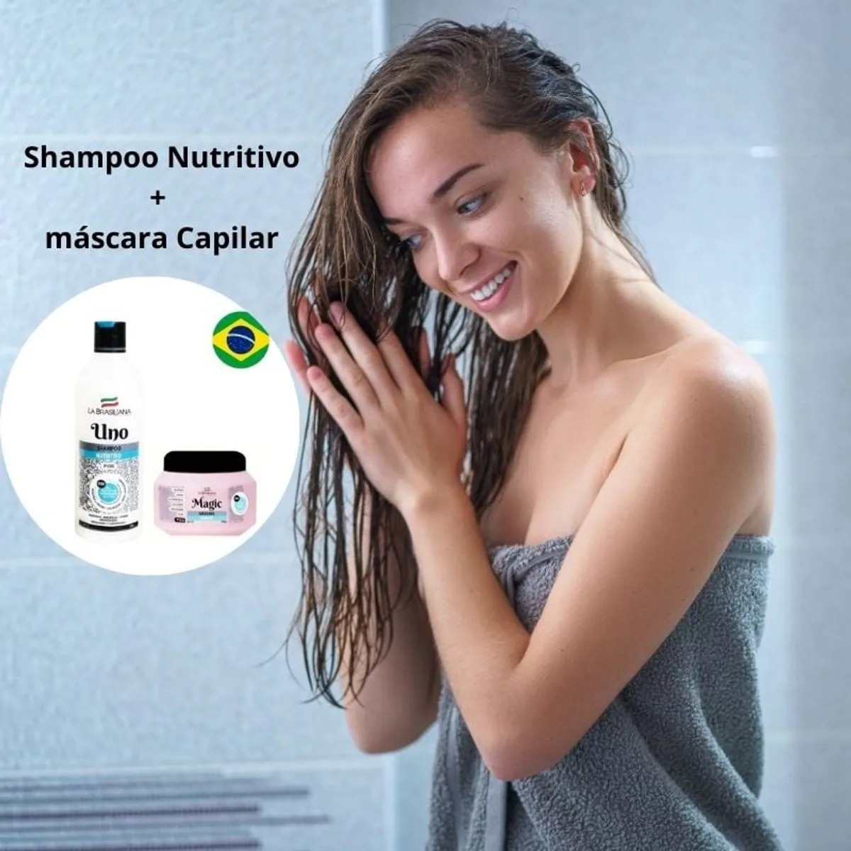 LA BRASILIANA - Shampoo Sin Sal Post Alisado y Mascarilla - LA BRASILIANA