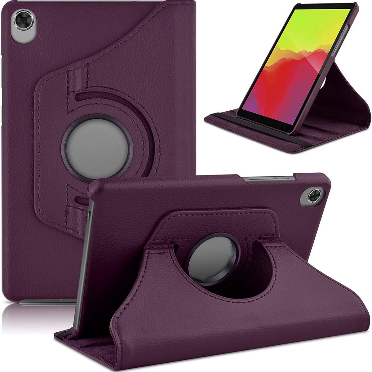 GENERICO - Funda Giratoria para Tablet Lenovo M8 Tb-8505fTb-8505x Morado