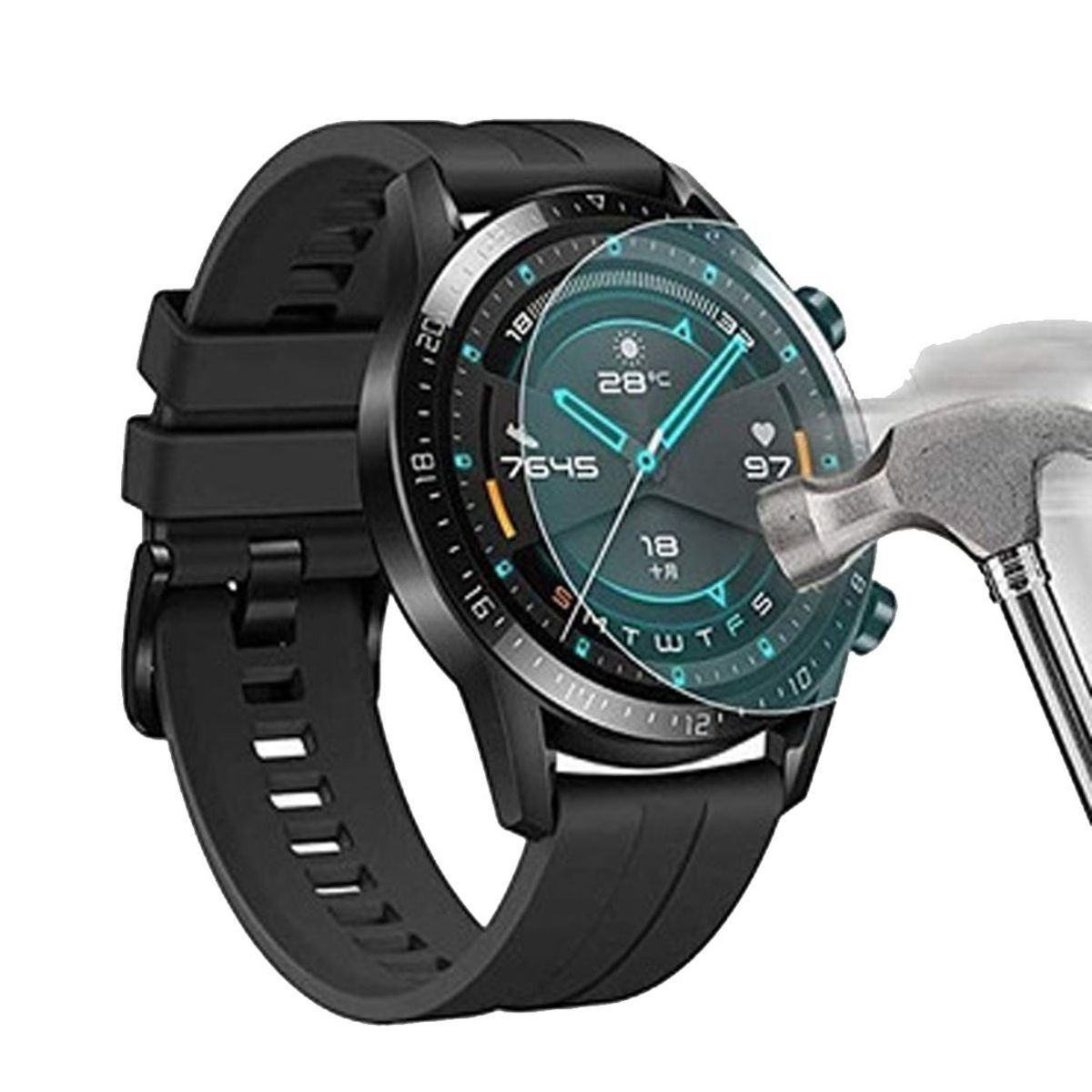 GENERICO - Vidrio Templado para Huawei Watch GT2 46mm - Transparente