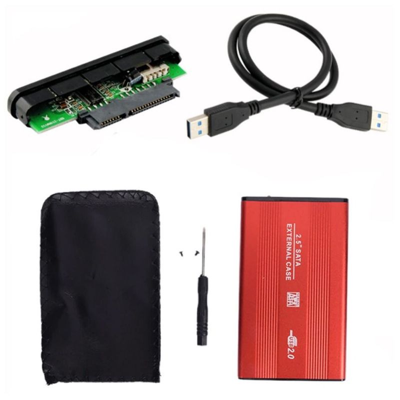 GENERICO - Case Disco Duro Externo Sata 2.5" Usb 2.0 laptop Rojo